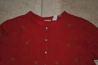 UGLY CHRISTMAS CARDIGAN SWEATER STITCHED EXTRA LARGE LADIES WOMENS 
