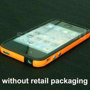 Black Orange Bumper Frame Case for Apple iphone 4  