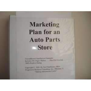   Auto Parts Store (Fill in the Blank Marketing Plan for an Auto Parts