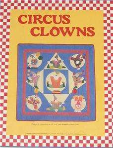 Circus Clowns Applique Quilt Pattern  