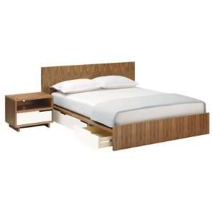   Bed Size and Finish King in Maple, Drawer Fronts Robins Egg Blue