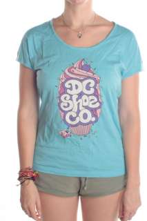 DC Womens Cupcake T Shirt Size M Aquarius Blue  