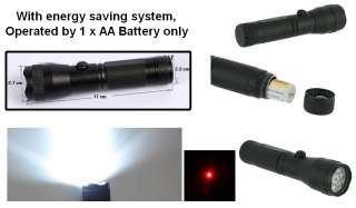 New   Professional Mini Torch With Strong Red Laser Pointer & High 