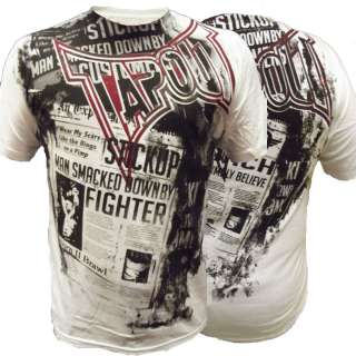   Tapout UFC MMA Radach Born To Brawl signature Cage Fighter T shirt wht