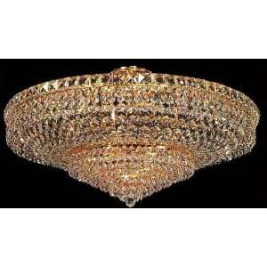 Small Crystal Chandelier, LD P 1243, 9 lights, 24Kt Gold, 20 wide X 