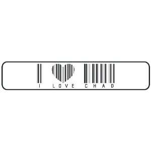 LOVE CHAD BAR CODE  STREET SIGN