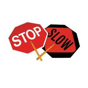  PS3   Safe T Paddle Signs, Stop/Slow Paddle, 18, .040 
