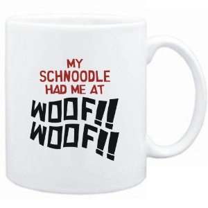  Mug White MY Schnoodle HAD ME AT WOOF Dogs Sports 