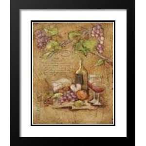 Deborah Florence Framed and Double Matted Print 29x35 Bordeaux Blanc