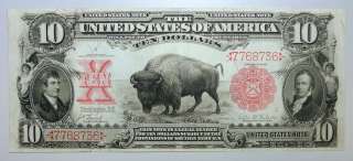 1901 $10 BUFFALO U.S. NOTE AU NICE  