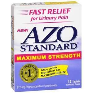   Pack of 5 AZO STANDARD MAX STRENGTH 12 Tablets