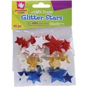  Foam Glitter Stickers 45/Pkg, Stars Arts, Crafts & Sewing