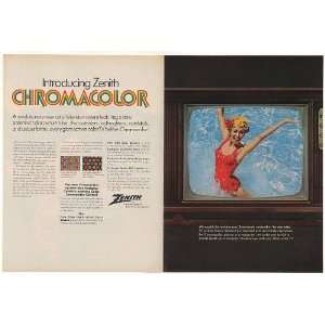   Zenith Introduces Chromacolor TV Television Print Ad