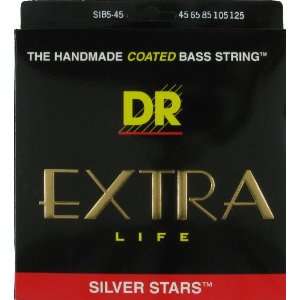 DR Strings Bass Extra Lifeâ¢ Silver Stars Coated 5 String, .045 