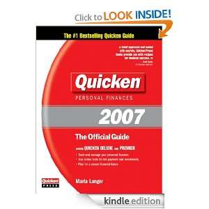 Quicken 2007  The Official Guide Maria Langer  Kindle 
