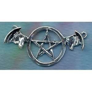  Bat Wing Pentacle Centerpiece Wiccan Gothic Goth Jewelry 