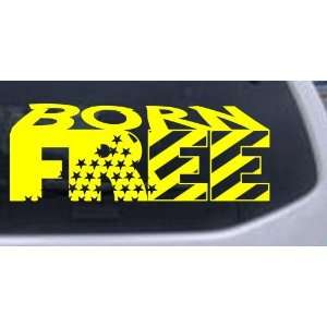  Yellow 22in X 8.3in    Born Free Car Window Wall Laptop 