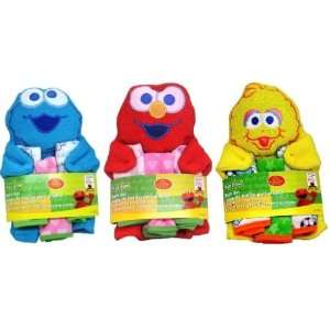   Cookie Monster, Total Of 3 Washmitts And 9 Wash Clothes, (3 PACK