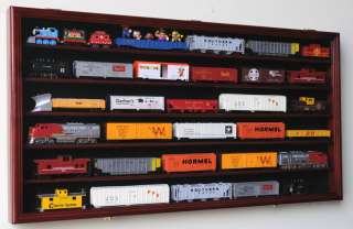 HO scale Model Train Display Case Cabinet Rack UV door  