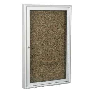   Door and Silver Aluminum Frame Indoor Use 3 W x 3 H
