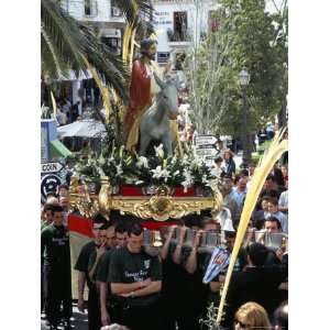  Jesus Statue in Palm Sunday Procession, Carried on Young 