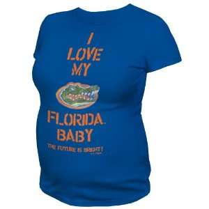  NCAA Florida Gators T.Fisher I Love My Baby Maternity Tee 