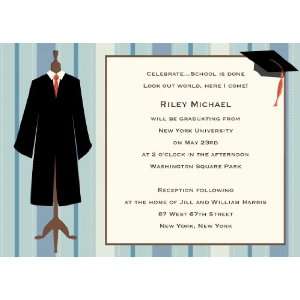  Graduation Stripes Invitation