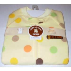  Carters Fleece Sleepsack  Size 0 9 Months Yellow with 
