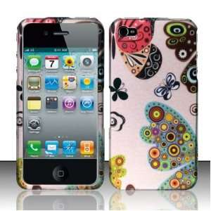 background with multi colored butterflies design for the Apple Iphone 