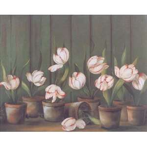  Tulipes blanches by Fabrice De Villeneuve 18x14 Health 