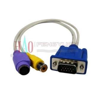 VGA to TV Converter S Video/RCA Out Cable Adapter AV  