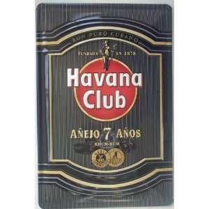 Havana Club Rum (black) embossed metal sign (hi 2030)  