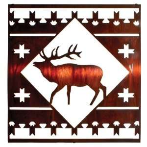  24 Elk Lodge Square Metal Wall Art Honey Pinion Finish 