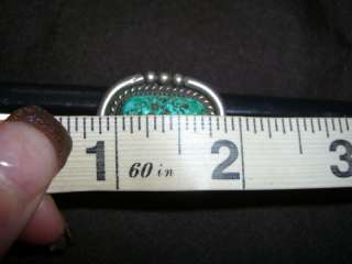 Vintage Turquoise Nugget Bead 925 Ring  