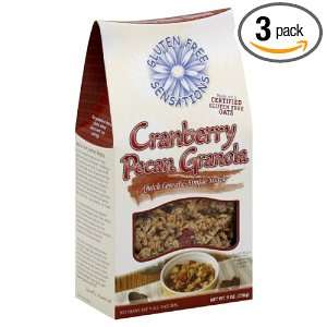 Gluten Free Sensations Cranberry Pecan Granola, 9 ounces (Pack of3 