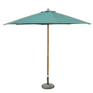   Hunter Green Wooden Patio Umbrella with Pulley Patio, Lawn & Garden