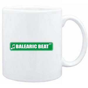  Mug White  Balearic Beat STREET SIGN  Music Sports 
