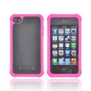  iPhone 4S 4 Hot Pink Black OEM Ballistic SG Hard Case Silicone Case 