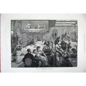   1881 Scene Saloon Steam Ship Quetta People Fine Art