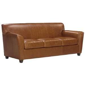   Designer Style Contemporary Low Back Leather Sofa