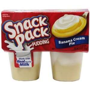 Snack Pack Banana Cream Pie Pudding 4 pk (Pack of 12)  