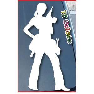 Working Mom Car Window Vinyl Decal Sticker 7 Tall (Color White)