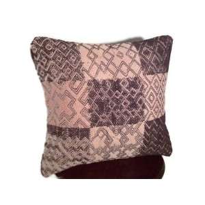  Kuba Cloth Pillow African Shoowa Velvet Raffia KUB6