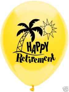 12 Round Happy Retirement Assort Balloons Party  