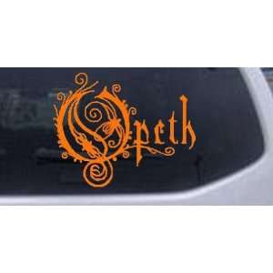  6in X 7in Orange    Opeth Band Logo Car Window Wall Laptop 