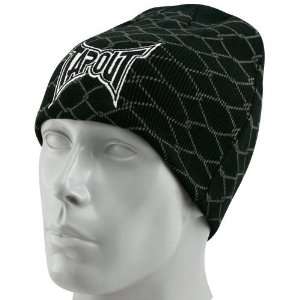 TapouT Black Gray Full Caged Reversible Knit Beanie  
