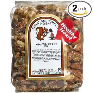Bergin Nut Company Healthy Heart Nut Mix, 16 Ounce Bags (Pack of 2 