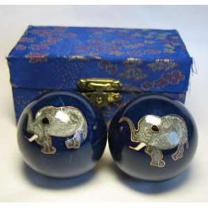  Blue Metal Balls Hands Exercise Elephant 1.7 Balls 