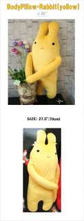 Cute Rabbit Body Pillow toy comfort gift decor ~yellow  