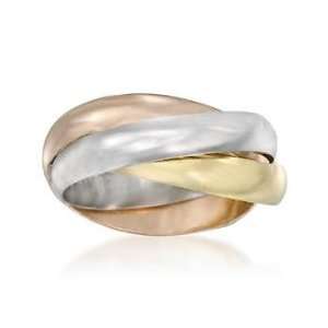  Tri Colored Rolling Band In Vermeil Jewelry